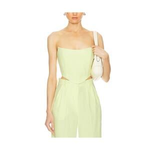 Amanda Uprichard 'Sabine' Green Polyester Crop Top Size XS